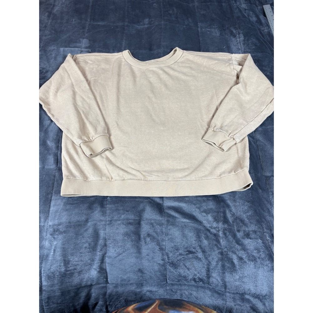 Jungmaven Hemp Organic Cotton Crewneck Sweatshirt Tan Mens Large USA Made